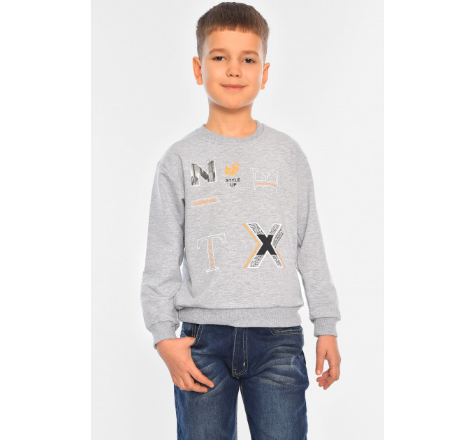 Світшот дитячий для хлопчика сірого кольору KIDS м06 146 (34 р) Сірий (196574)