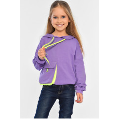 Худі дитячий для дівчинки бузкового кольору KIDS м1055 140 (32 р) Бузковий (196588)