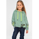 Худі дитячий для дівчинки м`ятного кольору KIDS м1058 140 (32 р) М'ятний (196592)
