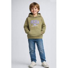 Світшот дитячий для хлопчика на флісі кольору хакі KIDS 309 140 (32 р) Хакі (205992)