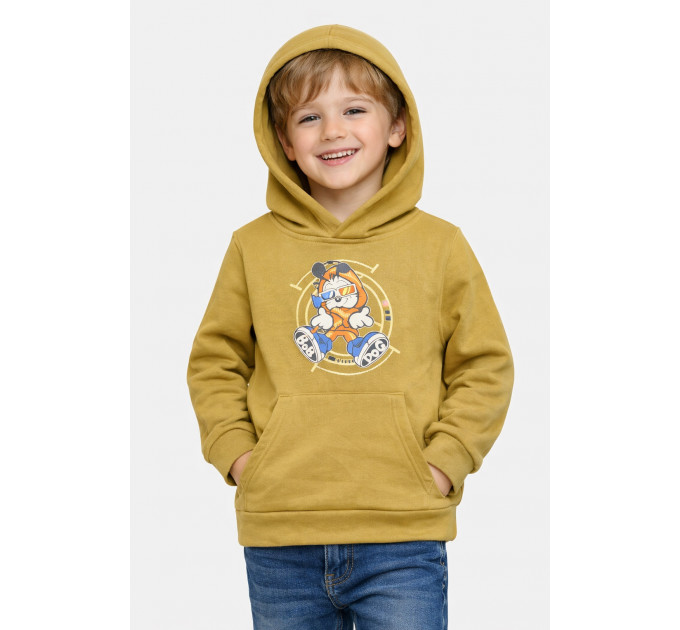 Світшот дитячий для хлопчика на флісі оливкового кольору KIDS 306 140 (32 р) Оливковий (206005)