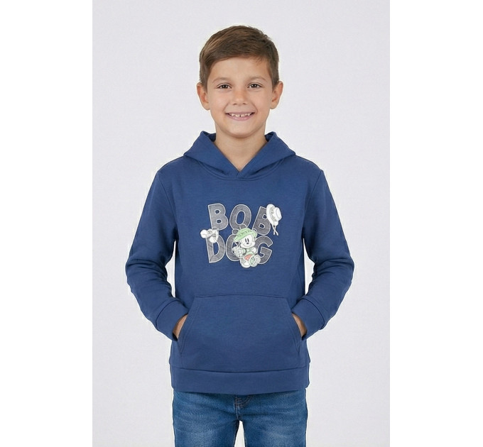 Світшот дитячий для хлопчика на флісі синього кольору KIDS 301 140 (32 р) Синій (206013)