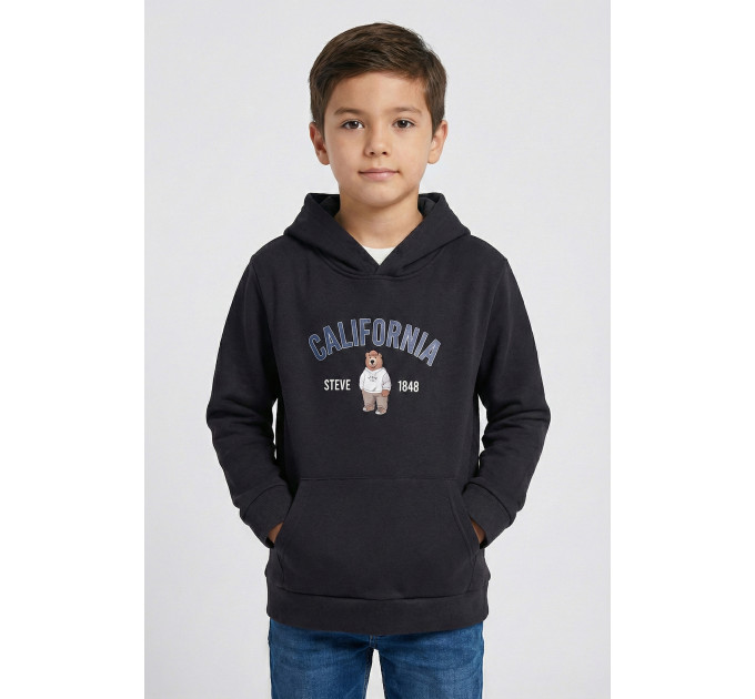 Світшот дитячий для хлопчика на флісі чорного кольору KIDS 310 146 (34 р) Чорний (206020)