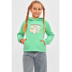 Світшот дитячий для дівчинки на флісі зеленого кольору KIDS 201 140 (32 р) Зелений (206025)