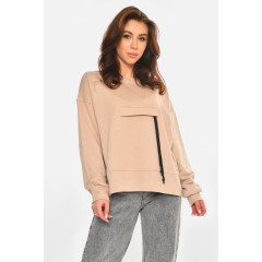 Кофта жіноча однотонна бежевого кольору Fashion 2331 S Бежевий (213164)
