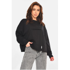 Кофта жіноча однотонна чорного кольору Fashion 2331 S Чорний (213166)
