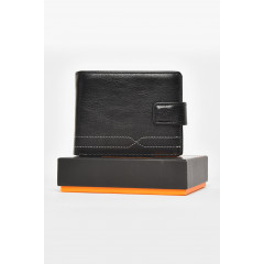 Гаманець чоловічий із екошкіри чорного кольору Fashion 538-3 Чорний (212117)