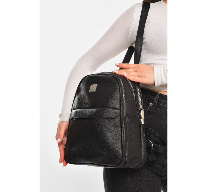 Рюкзак жіночий з екошкіри чорного кольору Fashion 6795 Чорний (213368)