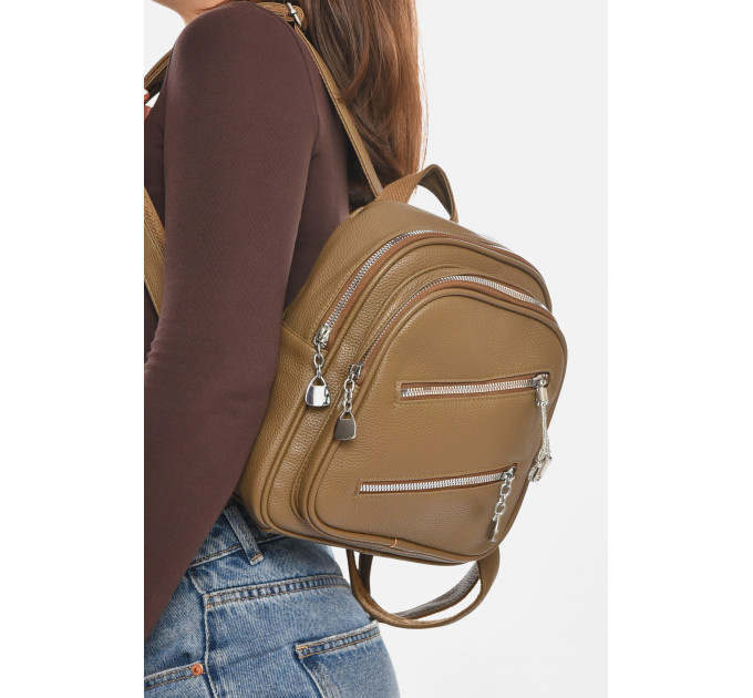 Рюкзак жіночий з екошкіри кольору хакі Fashion 6808 Хакі (213381)