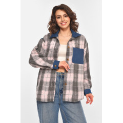 Сорочка жіноча байка сірого кольору з принтом Fashion 1640 2 Сірий (214534)