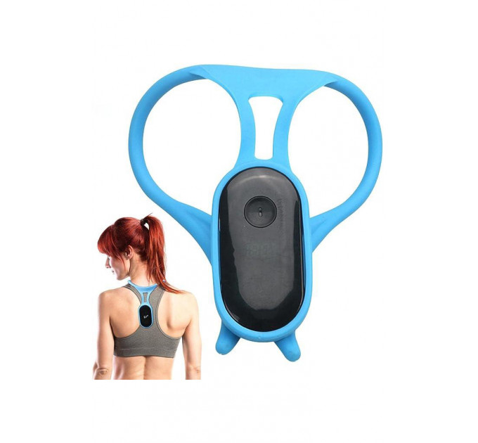 Розумний коректор постави для спини з вібрацією Posture training device USB AAA Блакитний (167234)