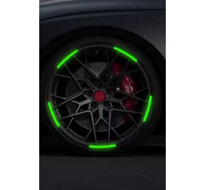 Світловідбиваючі наліпки на диски колес WheelStyner 40 штук ААА (209285)