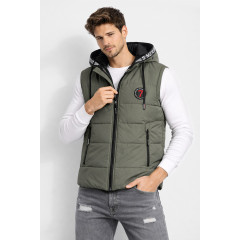 Жилетка чоловіча демісезонна кольору хакі Fashion 6009 48 Хакі (210425)