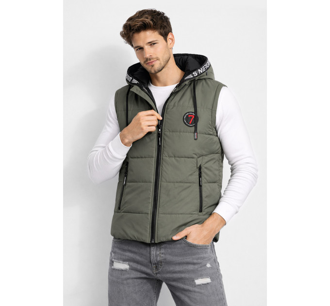 Жилетка чоловіча демісезонна кольору хакі Fashion 6009 48 Хакі (210425)