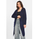 Кардиган жіночий однотонний темно-синього кольору Fashion PM8633 2XL/3XL Темно синій (213226)