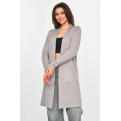 Кардиган жіночий однотонний сірого кольору Fashion PM9057 XL/2XL Сірий (213239)