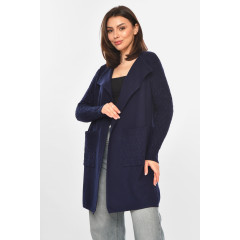 Кардиган жіночий однотонний темно-синього кольору Fashion PM9264 L/XL Темно синій (213240)