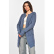 Кардиган жіночий однотонний темно-синього кольору Fashion PM8626 2XL/3XL Темно синій (213267)