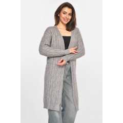 Кардиган жіночий однотонний сірого кольору Fashion PM9244 2XL/3XL Сірий (213281)