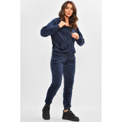 Спортивний костюм жіночий велюр темно-синього кольору Style 9135 2XL Темно синій (207115)