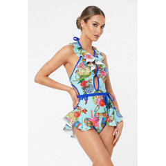 Купальник жіночий м'ятного кольору з принтом Fashion 01108,10 1 М'ятний (214847)