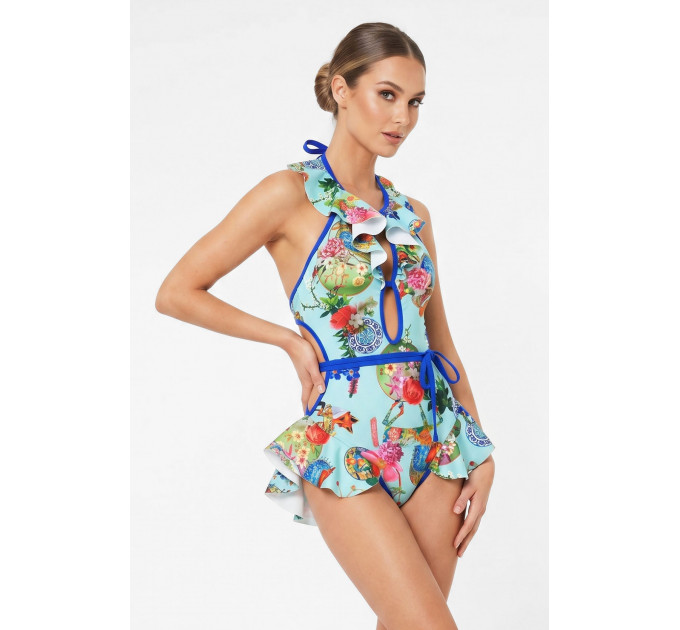 Купальник жіночий м'ятного кольору з принтом Fashion 01108,10 1 М'ятний (214847)