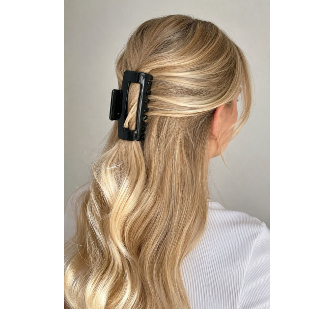 Заколка для волосся "Краб" 10,5 х 4,5 см чорного кольору Hair Curler (215379)