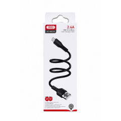 Кабель XO NB230 2.4A Smart Чорний (215392) Кабель XO NB230 2.4A Smart Чорний (215392)