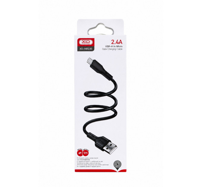 Кабель XO NB230 2.4A Smart Чорний (215392)